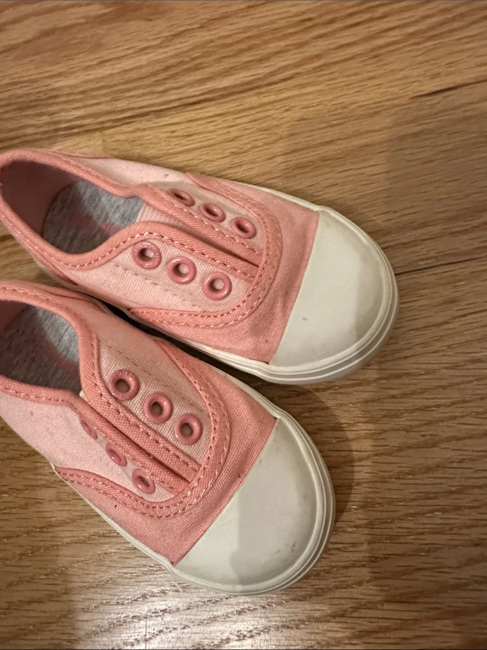 Old Navy Peach Slip-On Canvas Sneakers for Kids
